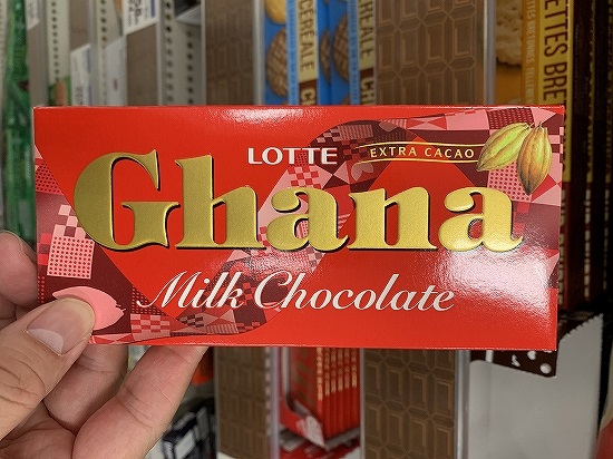 ロッテ LOTTE Ghana Milk Chocolateの写真①